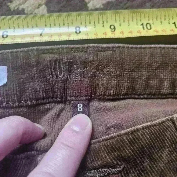 Kut from the kloth Farrah baby bootcut brown corduroy pants size 8. - Picture 10 of 12